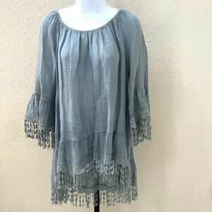 Saks Fifth Avenue Fringe Top (S)